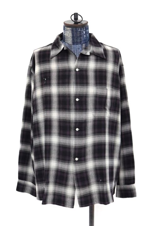 セントマイケル 26AW CHECK RAYON SHIRT(SM-MK1-0000-027)BLACK/GRAY☆10月24日(土)発売！