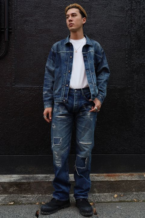 アイジュンヤワタナベマン 24AW New Manual Wネームデニムパンツ(L)