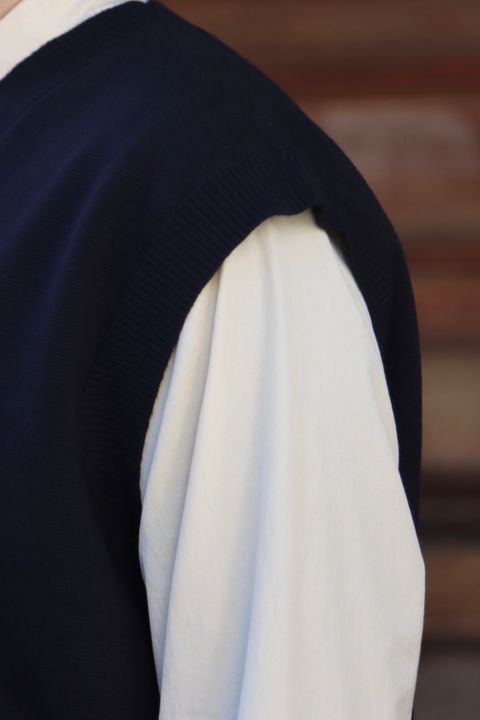 STUDIO NICHOLSON FOSS SNM MERINO KNIT VEST(783) style.2022.1.8