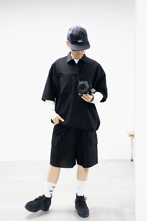 COMME des GARCONS HOMME 26SS ストレッチカルゼポロシャツスタイル