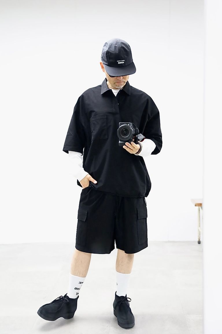 COMME des GARCONS HOMME 26SS ストレッチカルゼポロシャツスタイル