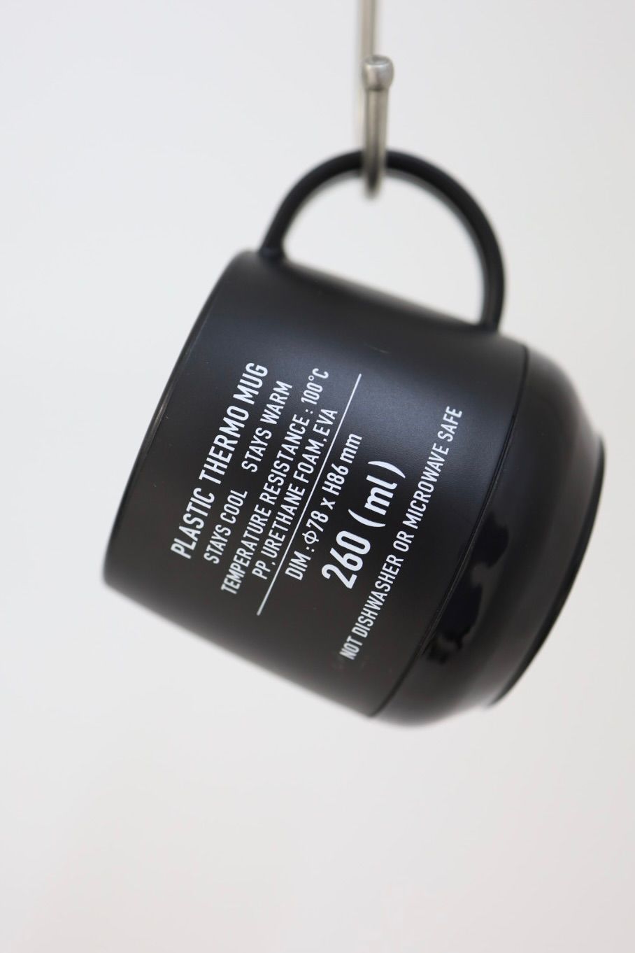 フレッシュサービス PLASTIC THERMO MUG(FSP262-99063)BLACK