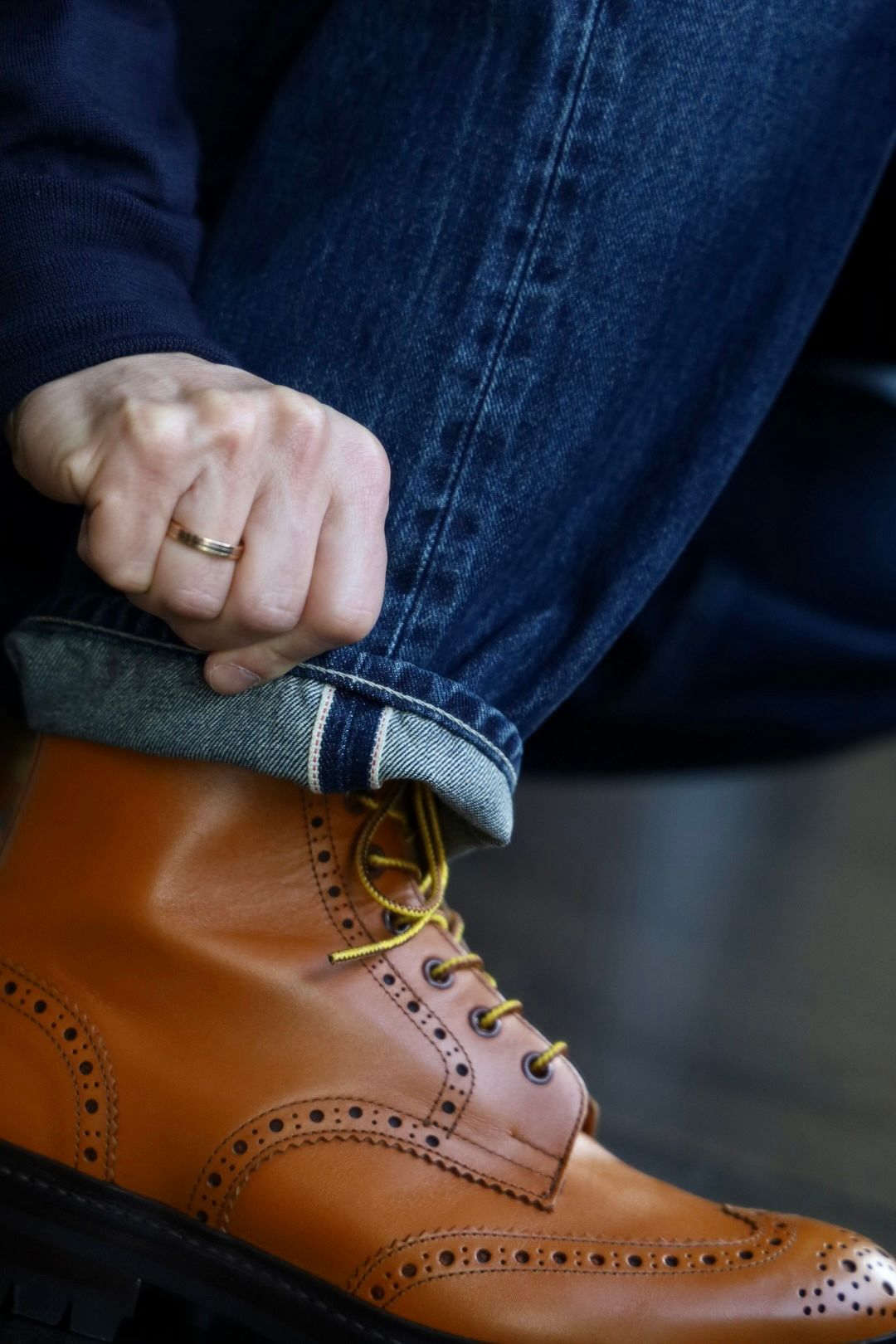 Graphpaper Selvage Denim Two Tuck Tapered Pantsスタイル