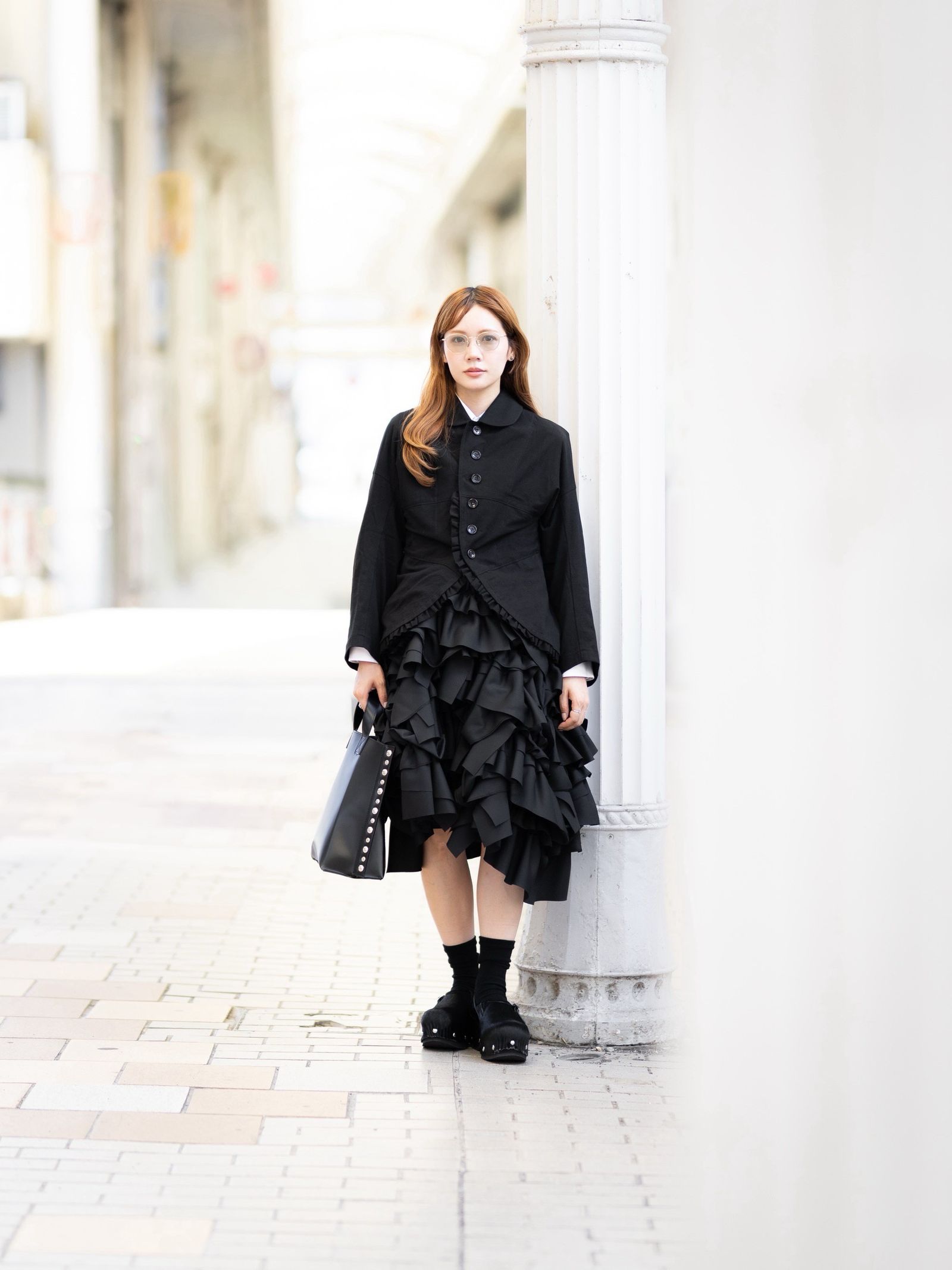 tao 26FW エステルツイルサロペットスカート(TR-A001-051-1)BLACK☆8月7日(金)発売！