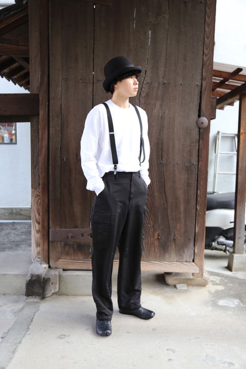COMME des GARCONS HOMME エステルツイルカーゴパンツ製品染(HG-P004-051) style 2021.02.07.