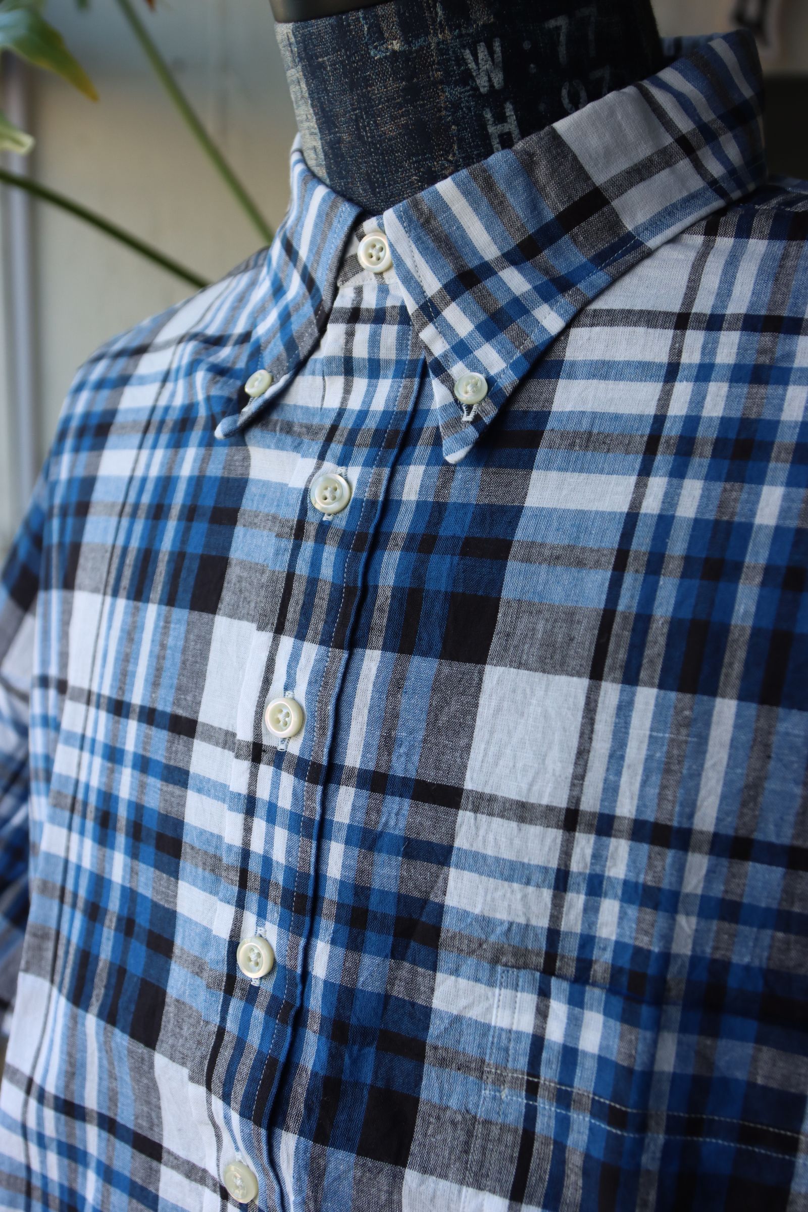 ファウンダ 25SS PULLOVER SHIRT(015FD251010)BLUE/WHITE