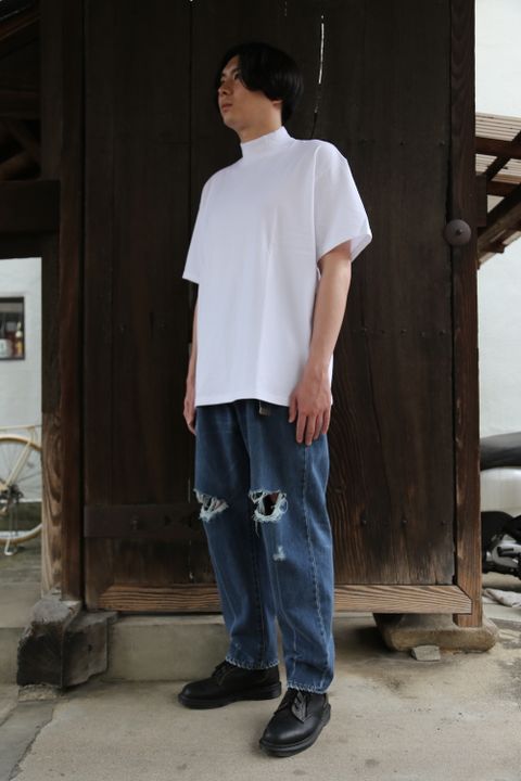 Graphpaper S/S Mock Neck Tee(GU212-70056B) style.2021.5.15.
