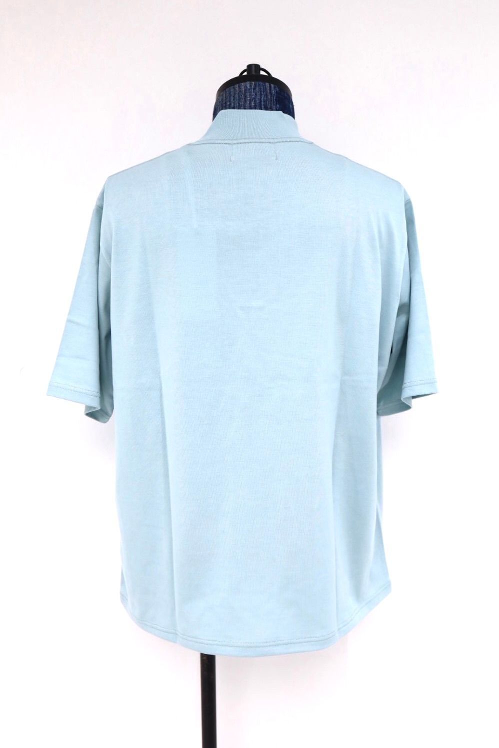 グラフペーパー26SS Tri Spun Cotton S/S Henley High Neck Tee(GM261-70350)SMOKE BLUE☆2月28日(土)発売！