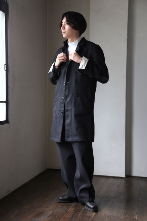 eYe JUNYA WATANABE COMME des GARCONS MAN ウール麻ツイル縮絨×牛革(WF-C401-051) style.2020.9.12.