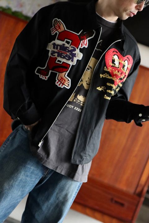 ©SAINT M×××××× ×DENIM TEARS SWING TOP"BLACK" M style.