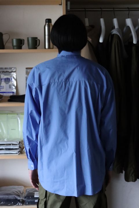 Graphpaper Broad Oversized L/S Regular Collar Shirt(GM214-50013) style.2021.10.17.