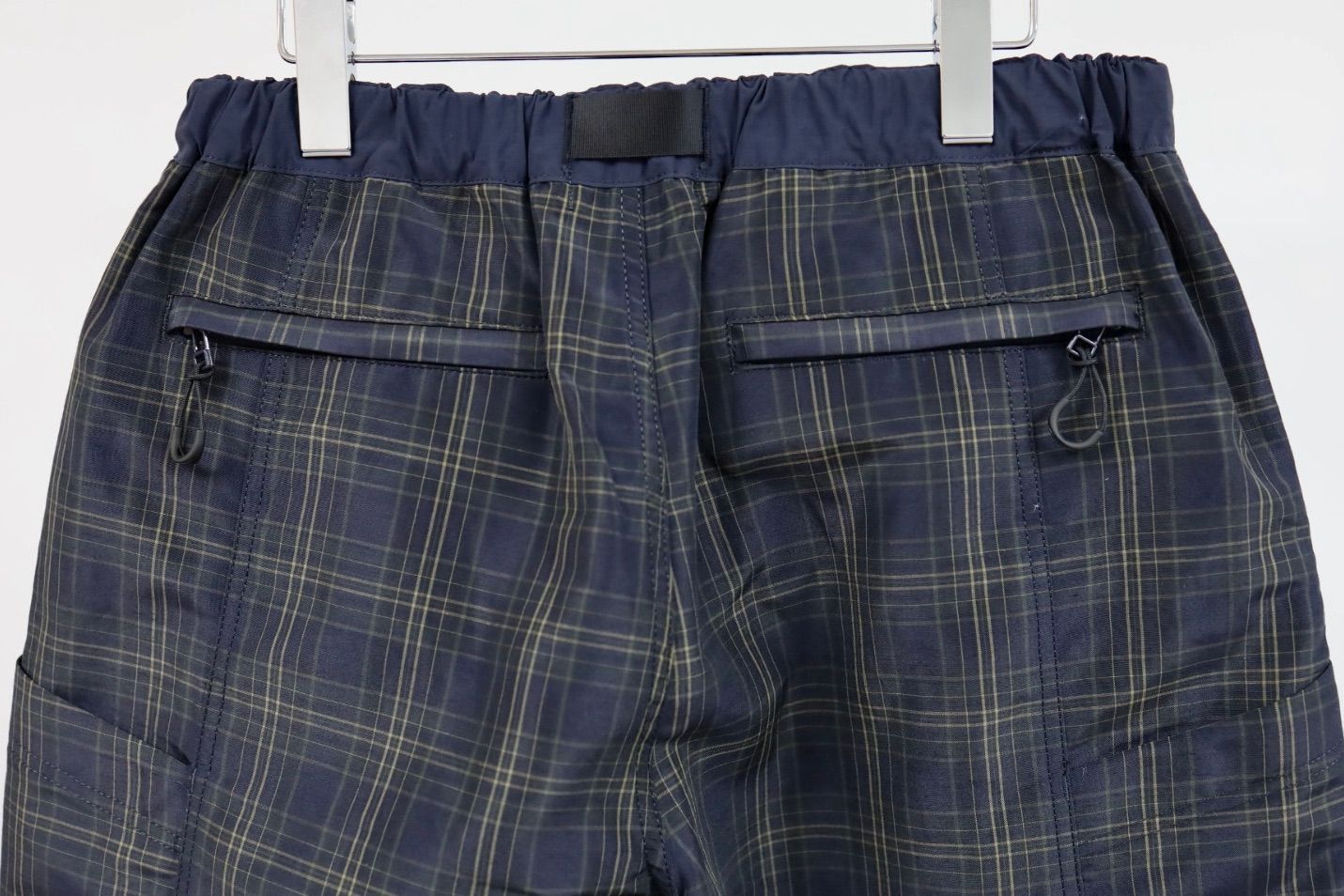 コムデギャルソンオム26SS エステルラミーチェックショーツ(HQ-P027-051)NAVY☆4月3日(金)発売！