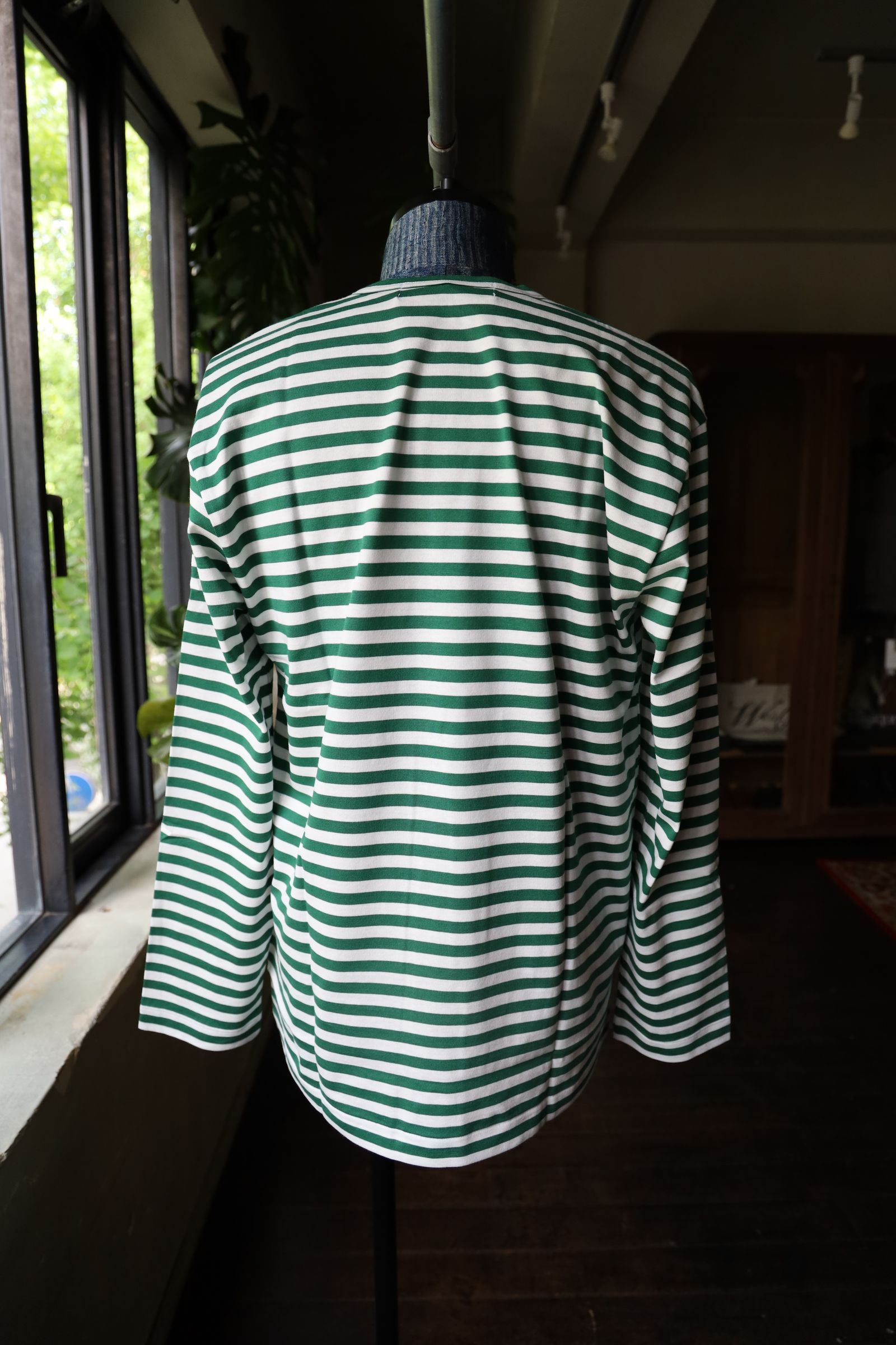 プレイコムデギャルソン ボーダーTシャツ (GREEN/WHITE)☆11月1日(土)再入荷！