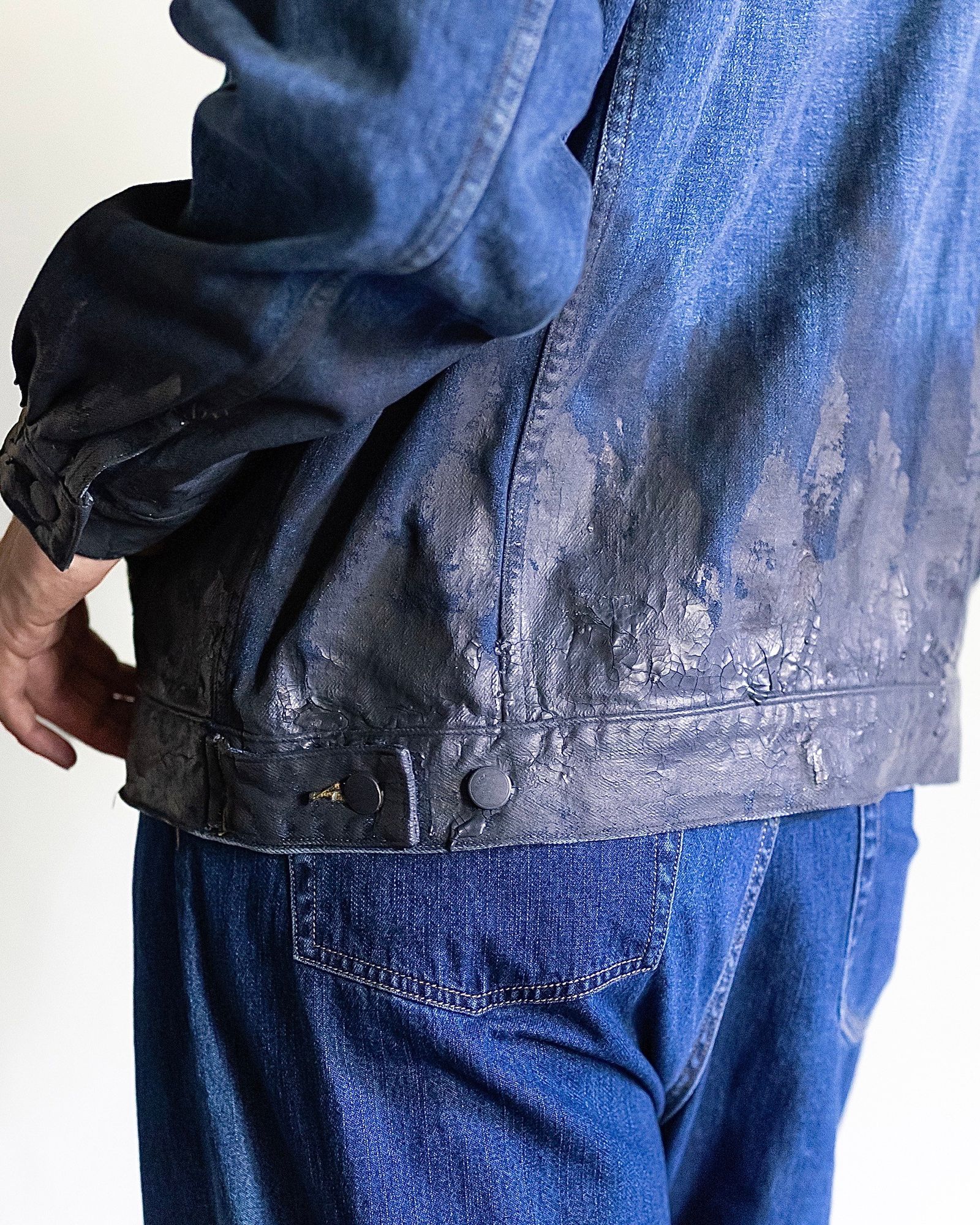 YOKE - ヨーク24FW HAND PAINTED DENIM TRUCKER JACKET