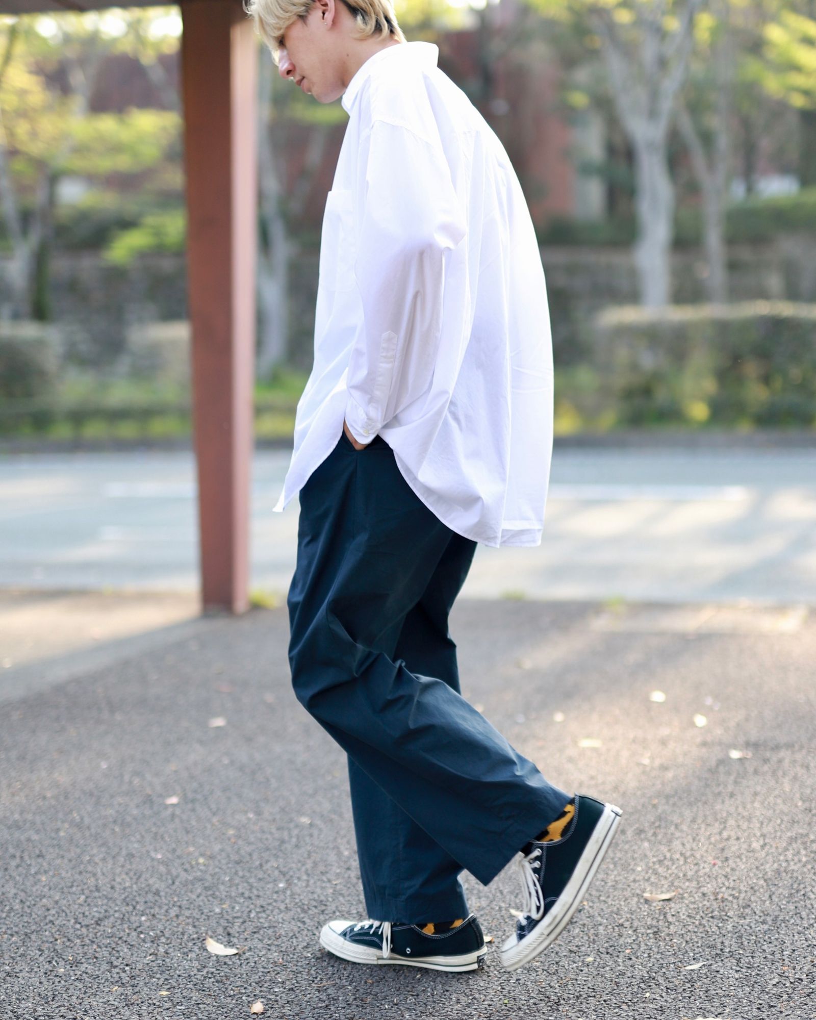 a.presse HighDensityWeatherClothTrousers - スラックス