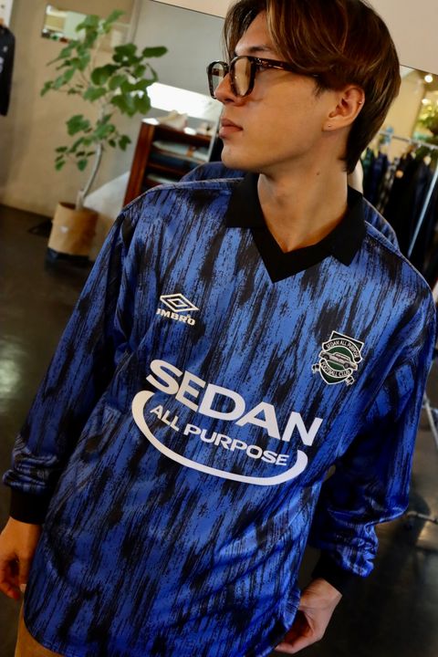SEDAN ALL-PURPOSE 23FW UMBRO Game Shirt"Blue×Black"スタイル
