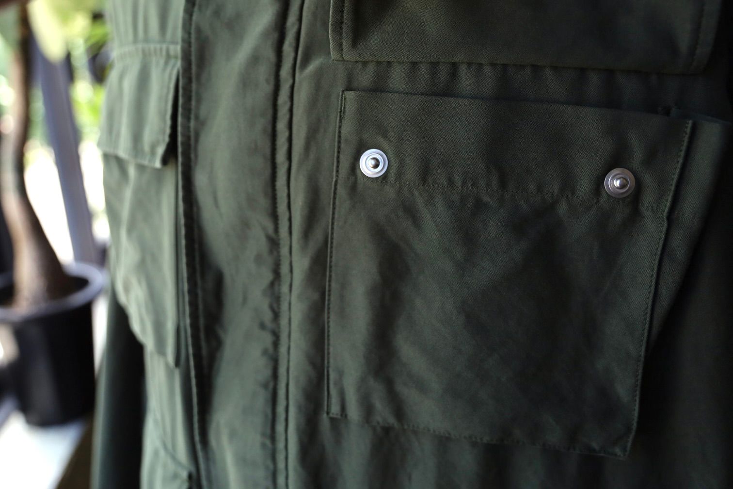 グラフペーパー 25AW Cotton Cupro Back Satin Military Jacket(GM253-30344)GREEN☆9月6日(土)発売！