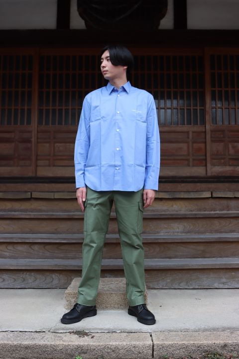 Comme Des Garcons Homme 綿ブロードロゴプリントシャツ(HH-B015-051 