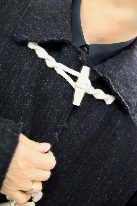 COMME des GARCONS HOMME ストライプダッフルコートスタイル2025.10.3.