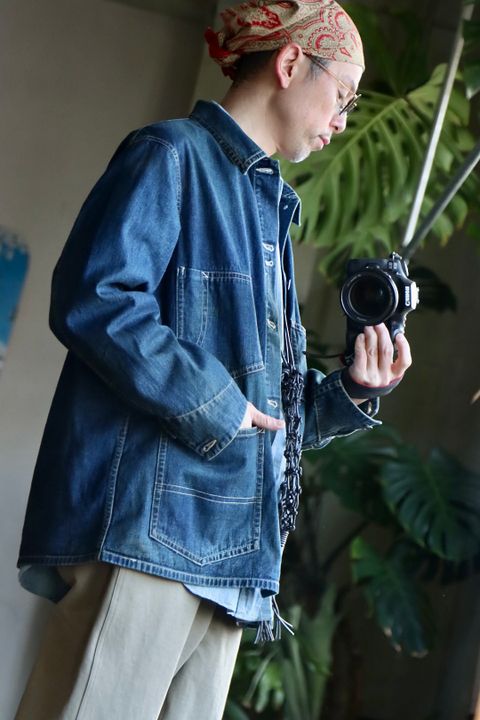 A.PRESSE アプレッセ23SS Denim Coverall Jackeスタイル