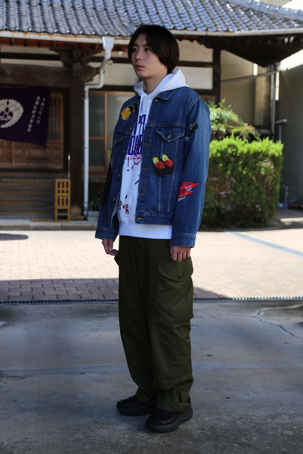 doublet FOOD HAND-PAINTED DENIM JACKET(20AW18BL113)"L.BLUE" style.2020.9.21.