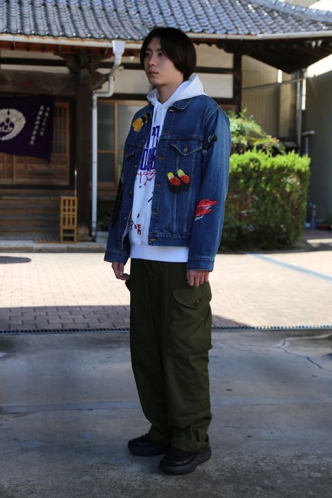doublet FOOD HAND-PAINTED DENIM JACKET(20AW18BL113)"L.BLUE" style.2020.9.21.