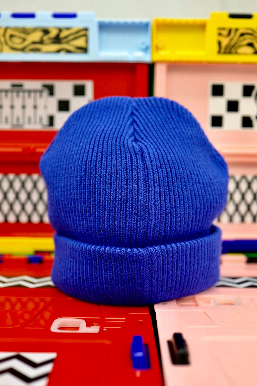 セントマイケル25AW SEGAコラボ SG_KNIT CAP /SAINT SEGA (SM-HR1-0000-C66)BLUE