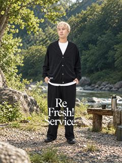 ReFresh!Service. “UTILITY PILE CARDIGAN SET-UP”(FSR263-60073)BLACK☆9月19日(土)新作発売！