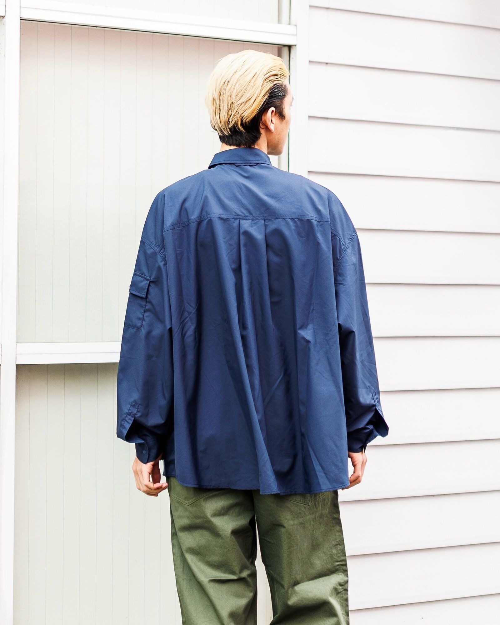 フレッシュサービス MINOTECH TAFFETA TACTICAL POCKET L/S SHIRT (FSC251-50234)NAVY☆3月15日(土)発売！