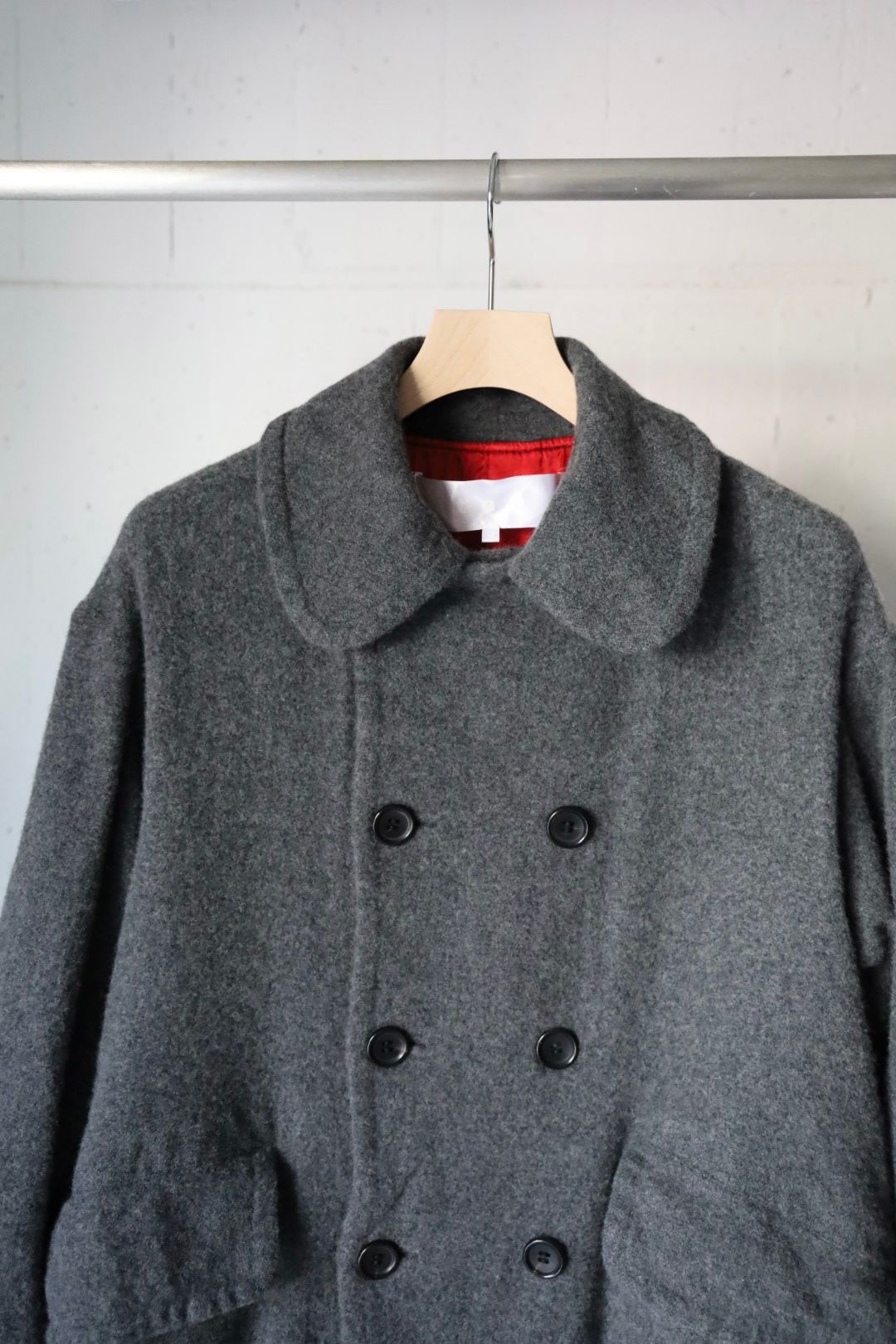 tao 26FW ウールツイル先染 製品縮絨コート(TR-C009-051-2)TOPチャコール☆10月2日(金)発売！