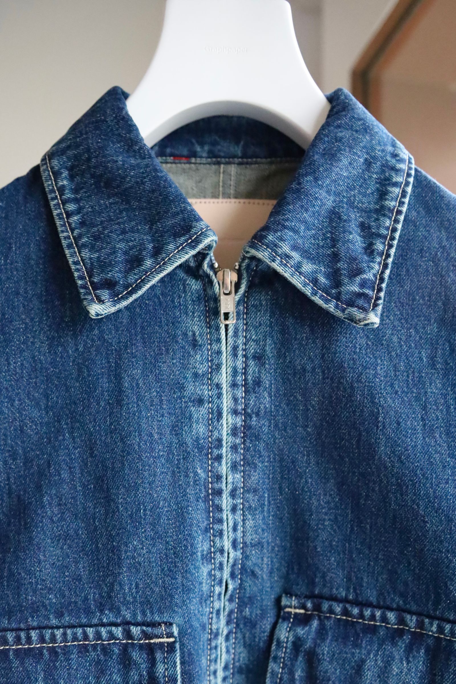 Graphpaper 25AW Women's Selvage Denim Zip Jacket(GL253-20057DB)INDIGO_DARK FADE☆8月9日(土)発売！
