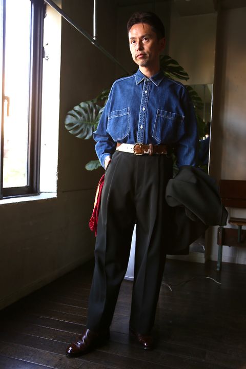 blurhms セットアップ"KHAKI GREY"style.2021.7.27.
