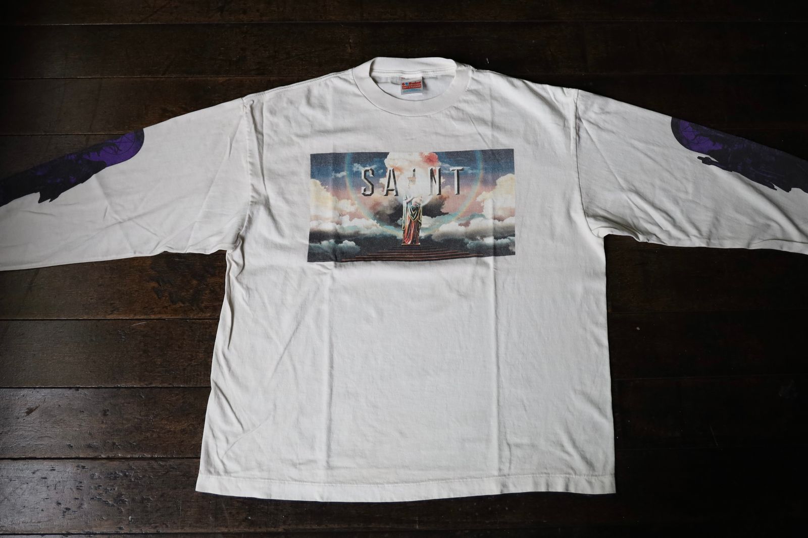 すぐ届く！ セントマイケル SAINT PICTURES LS TEE ホワイト SAINT M×××××× - セントマイケル24AW SAINT PICTURES LS TEE(SM