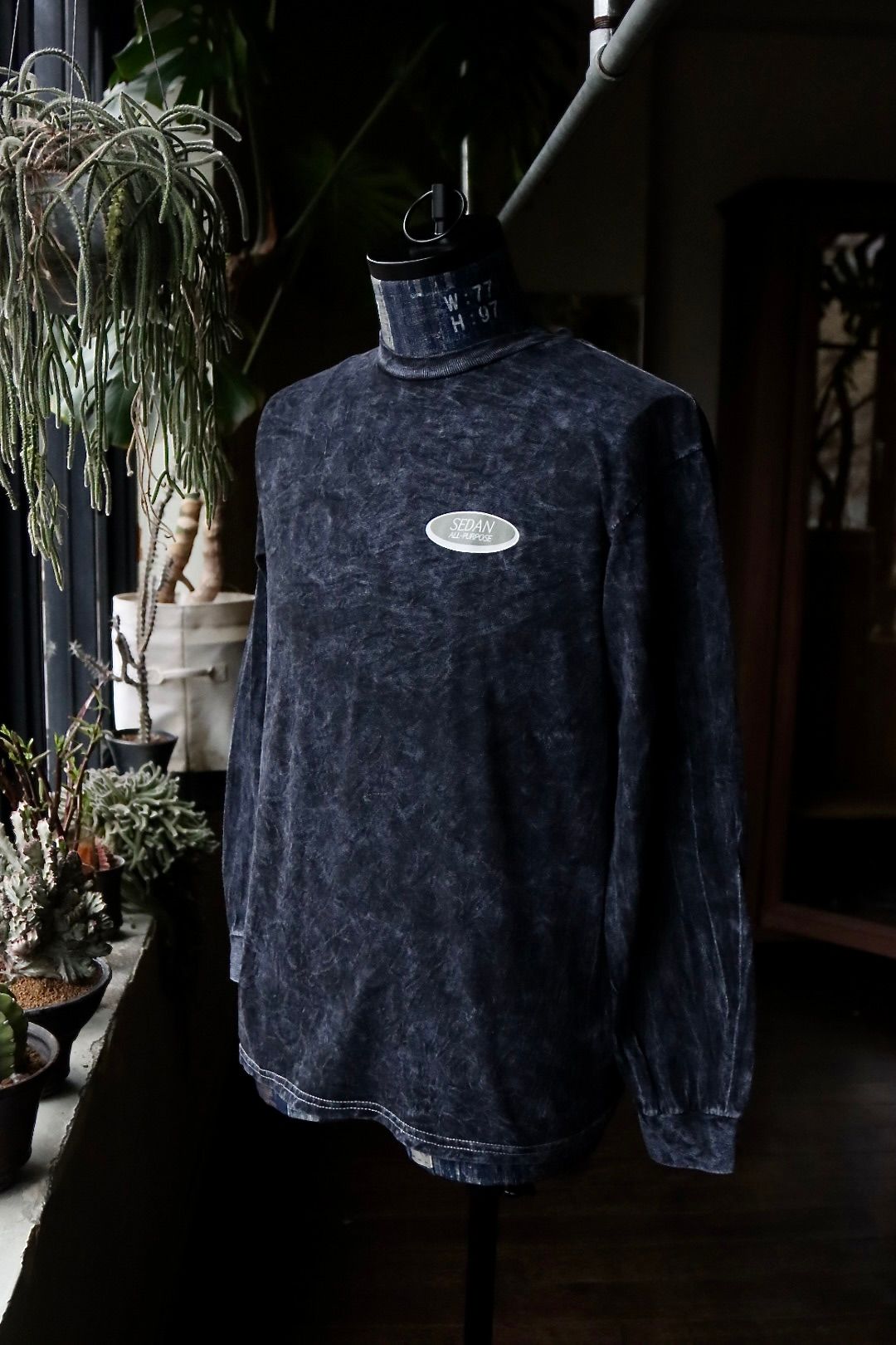 セダンオールパーパス SS24 Oval Logo Mineral Wash L/S Tee(SD24S-CT04)Asphalt