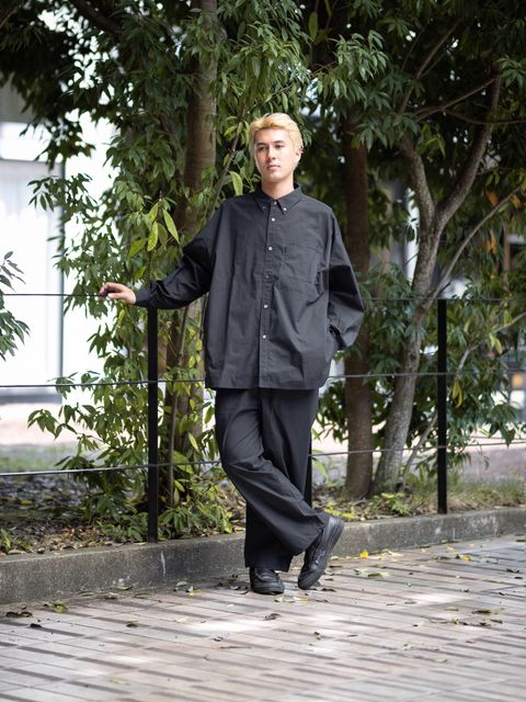 FreshService SOLOTEX® TYPEWRITER UTILITY L/S B.D SHIRT(BLACK) MARKスタイル
