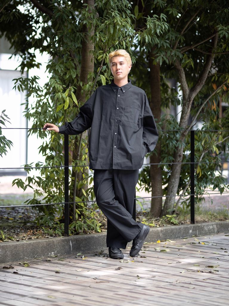 FreshService SOLOTEX® TYPEWRITER UTILITY L/S B.D SHIRT(BLACK) MARKスタイル