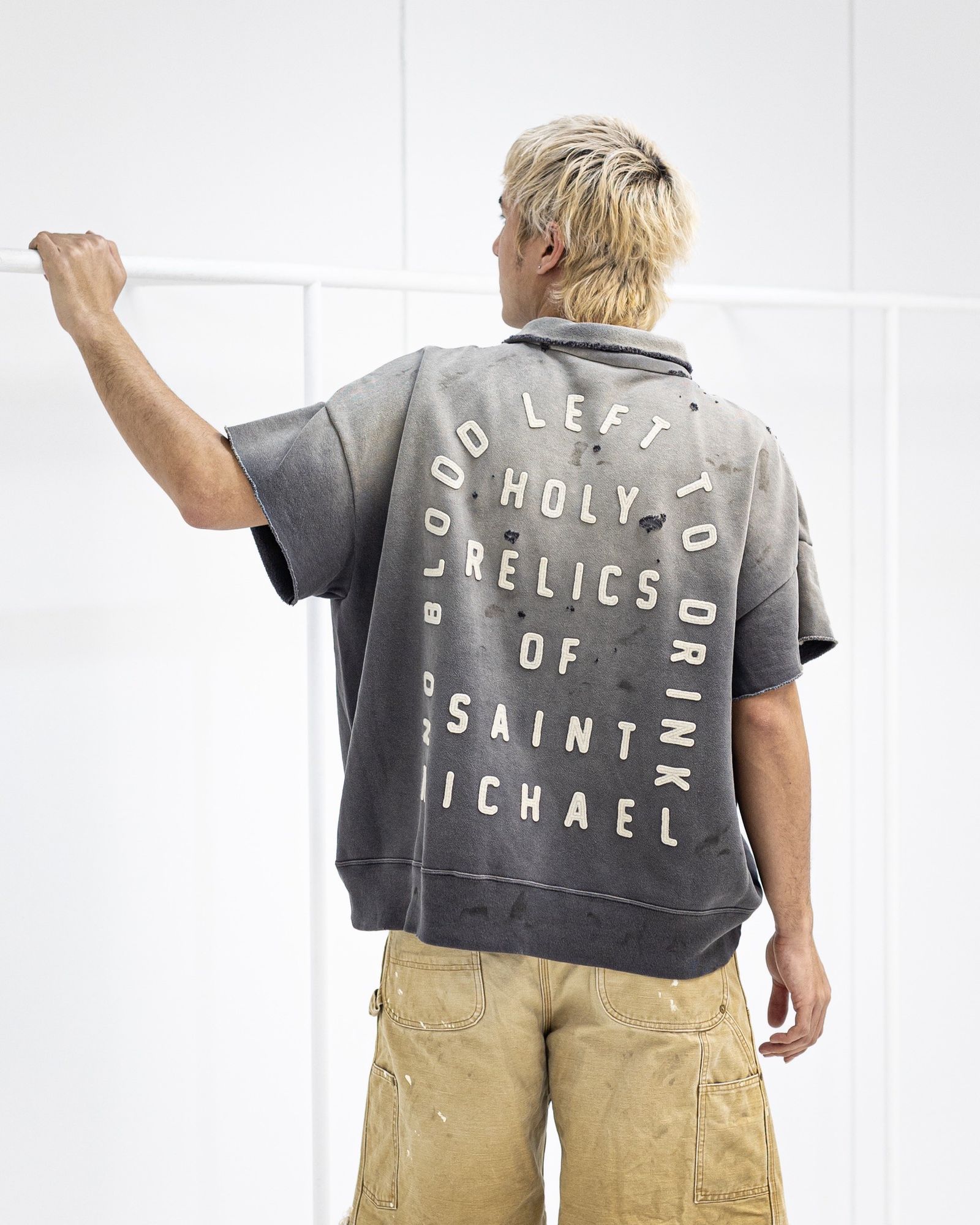 セントマイケル 26SS SAINT HALF ZIP SWEAT(SM-MK8-0000-052)CHARCOAL☆4月11日(土)発売！