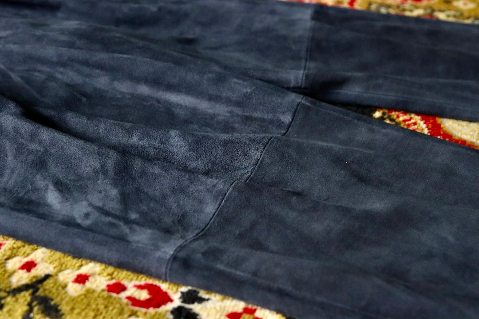 アプレッセ Suede Trousers (23AAP-04-24H)NAVY