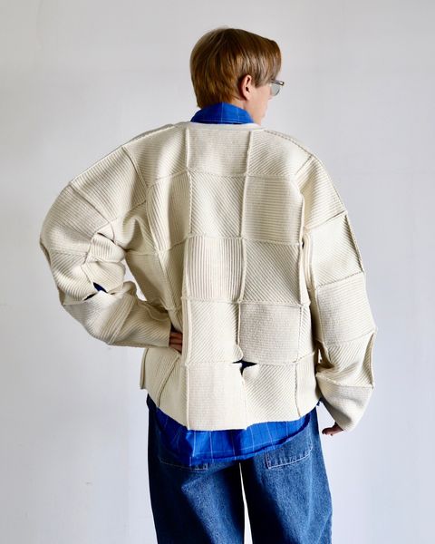 YOKE ヨーク 24SS PATCHWORK RIB BUTTONED CARDIGANスタイル