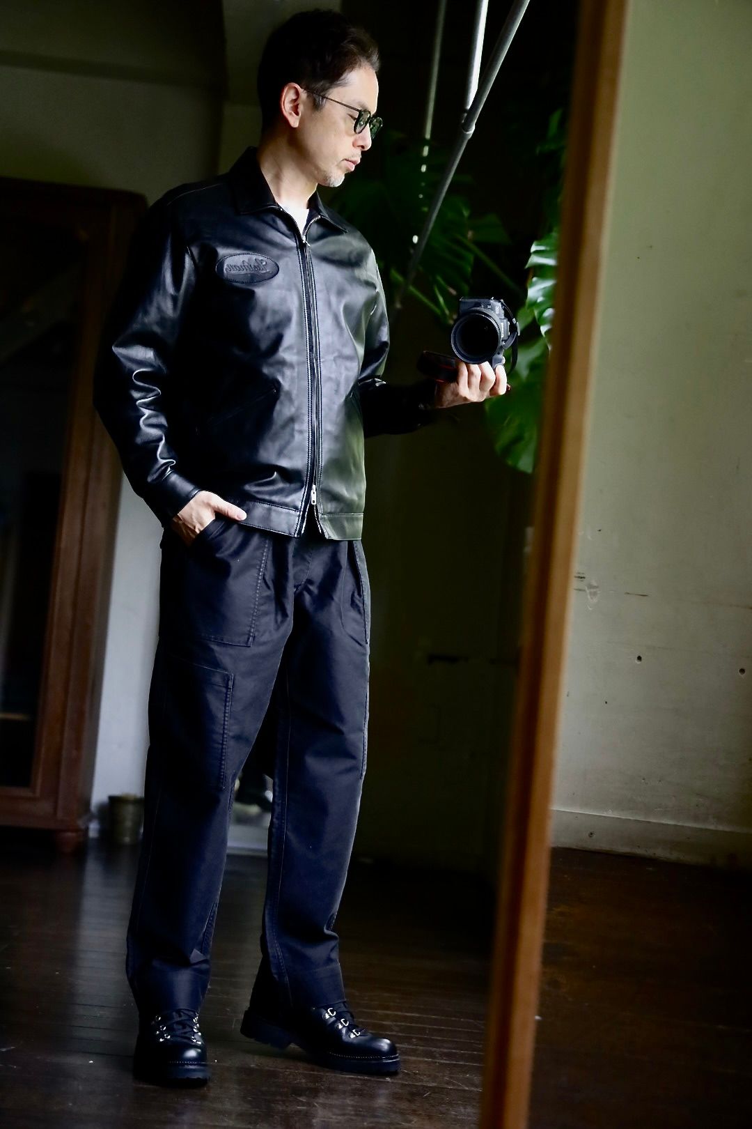 LASTMAN 24AW ラストマン大久保篤志 LEATHER DRIZZLER JACKETスタイル2024.10.25.