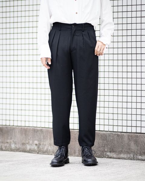 Yohji Yamamoto 2タックスーツパンツ(HW-P50-100)BLACK☆
