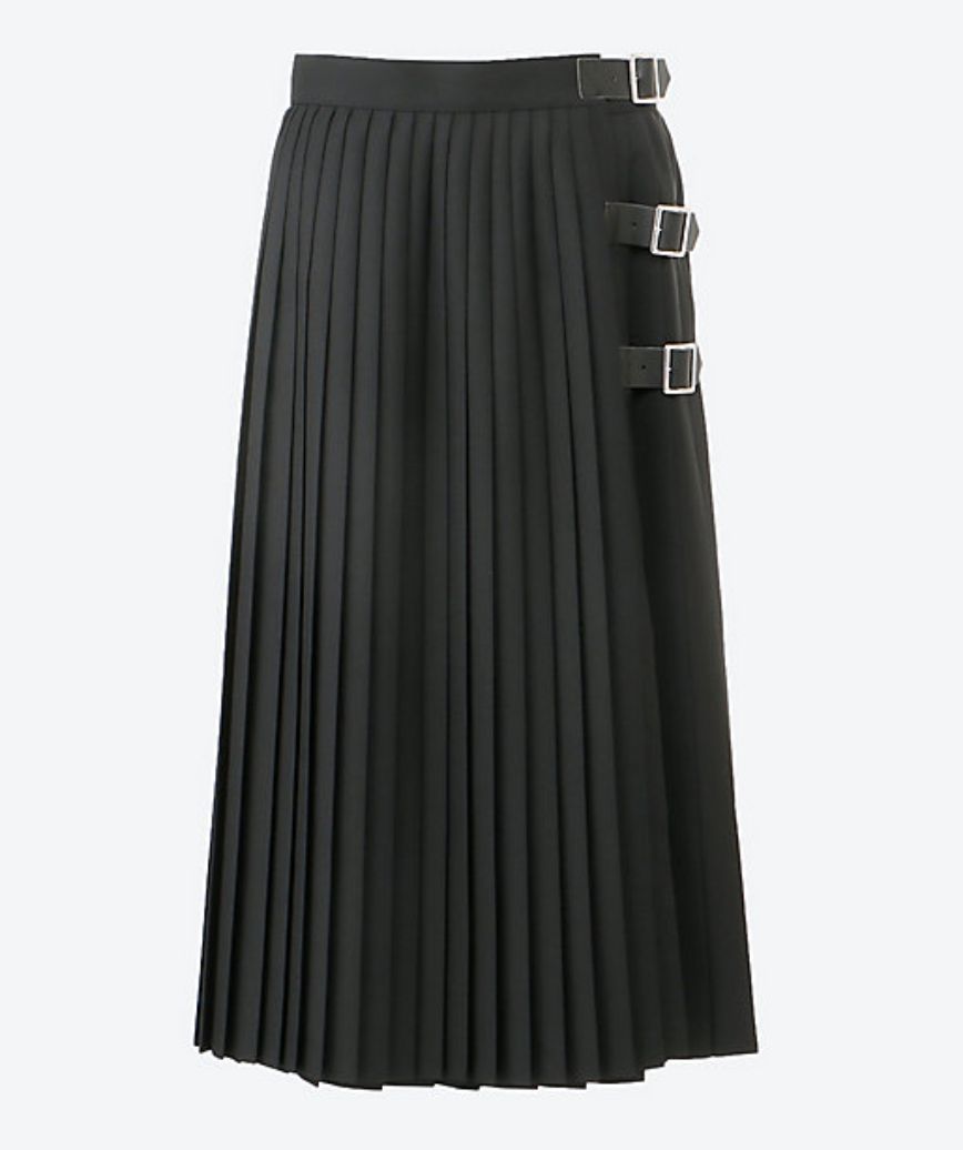 tao 26FW エステルツイルプリーツスカート(TR-S020-051-1)BLACK☆8月7日(金)発売！