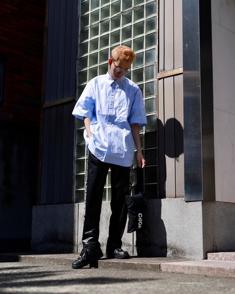 COMME des GARCONS HOMME コムデギャルソンオム23SS 綿オックスS/Sシャツ スタイル