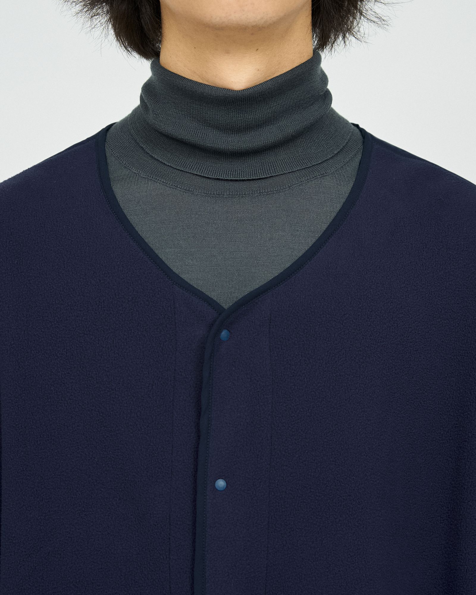 フレッシュサービス SYNTHETIC FLEECE CARDIGAN(FSC243-30093)NAVY
