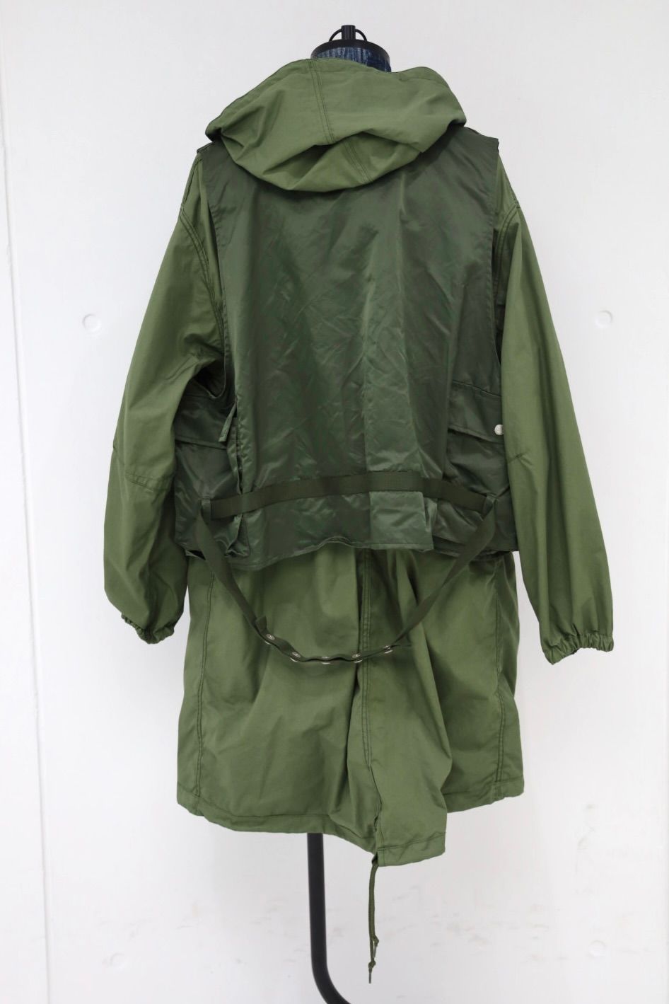 コムデギャルソンオム26FW 綿ナイロンウェザー×ナイロンツイル 製品洗コート(HR-C002-051)KHAKI☆8月7日(金)発売！