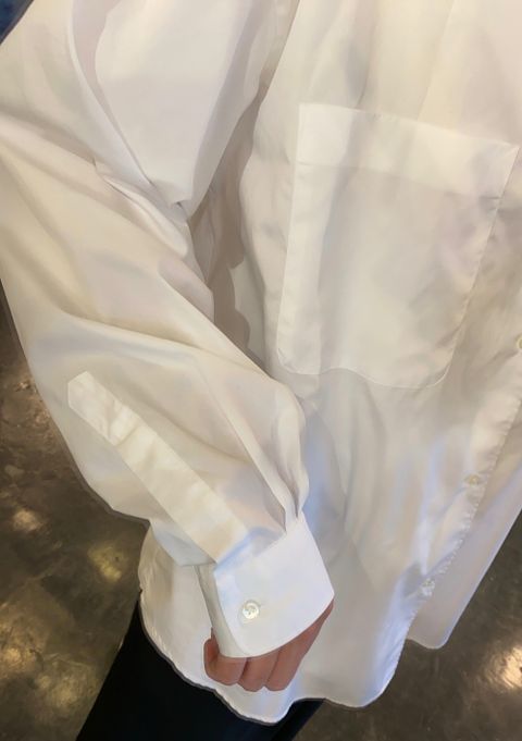 Graphpaper Broad L/S Oversized Regular Collar Shirt(GM203-50110B)"WHITE"Style.2020.7.13.