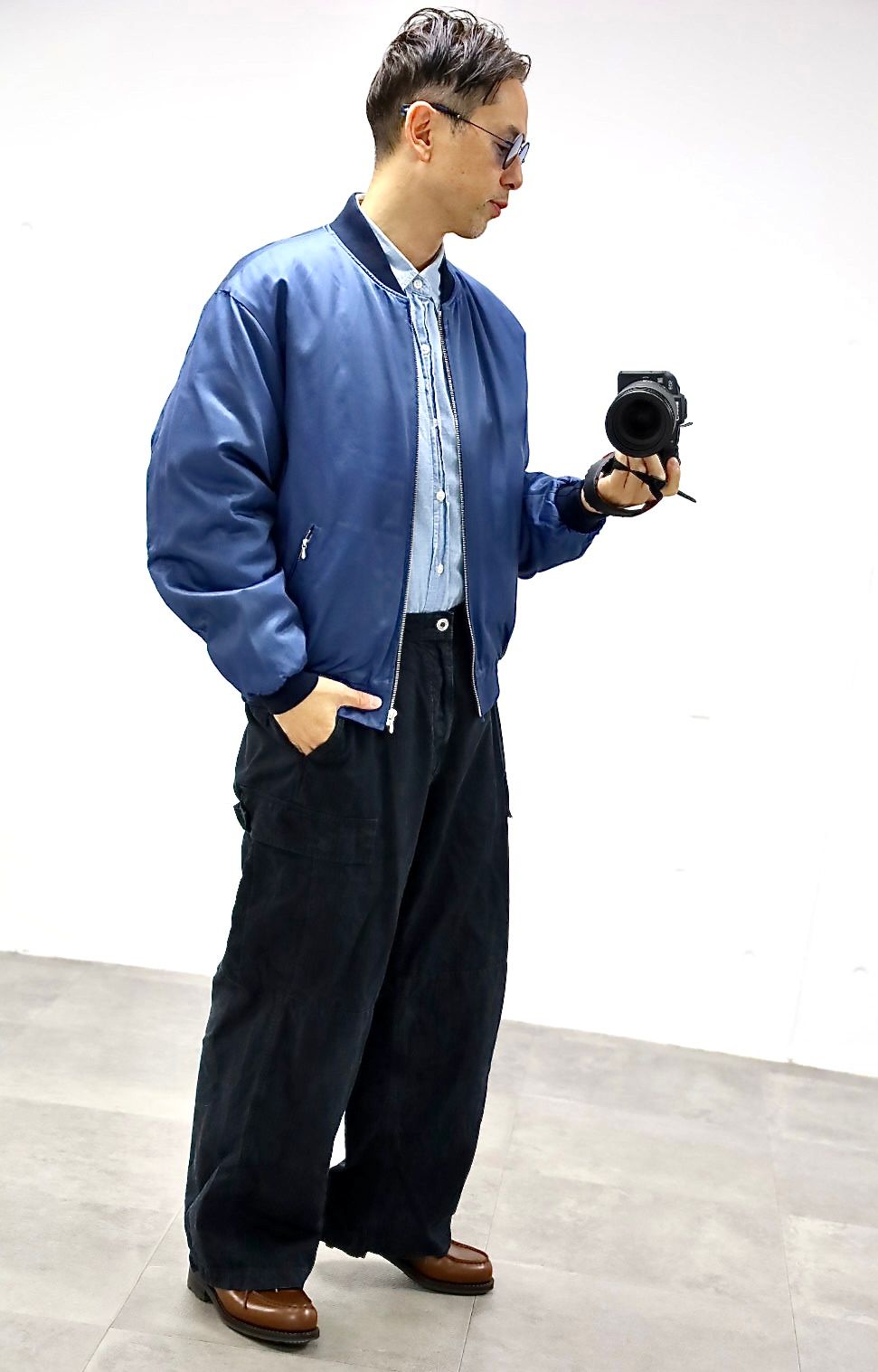 アプレッセ 2026 STYLE1 Vintage Silk Viscose Tour Jacket(26SAP-01-28)BLUE☆12月13日(土)発売！