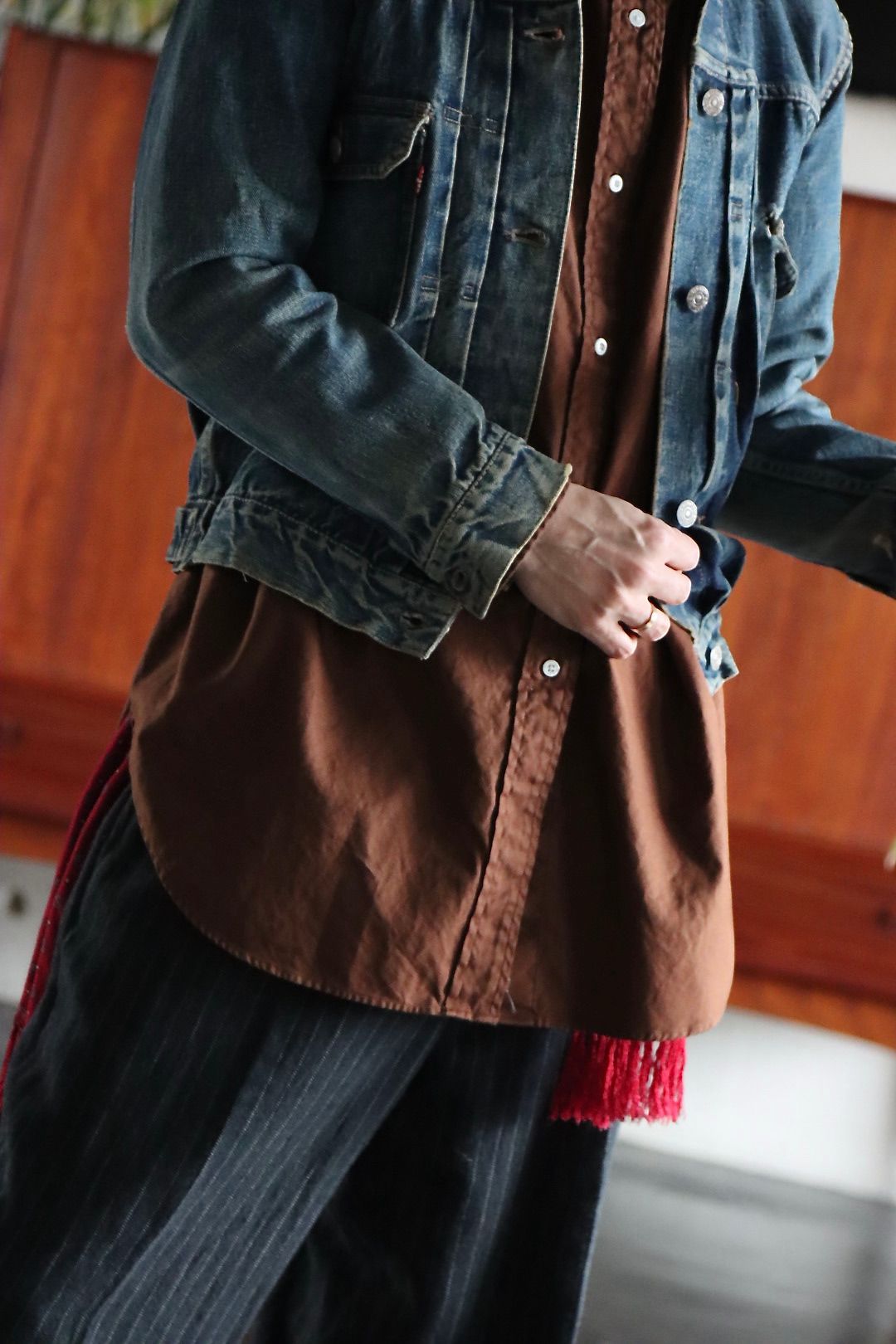 A.PRESSE BD Oxford Shirt(22SAP-02-05H)BROWN style | 2200 | mark