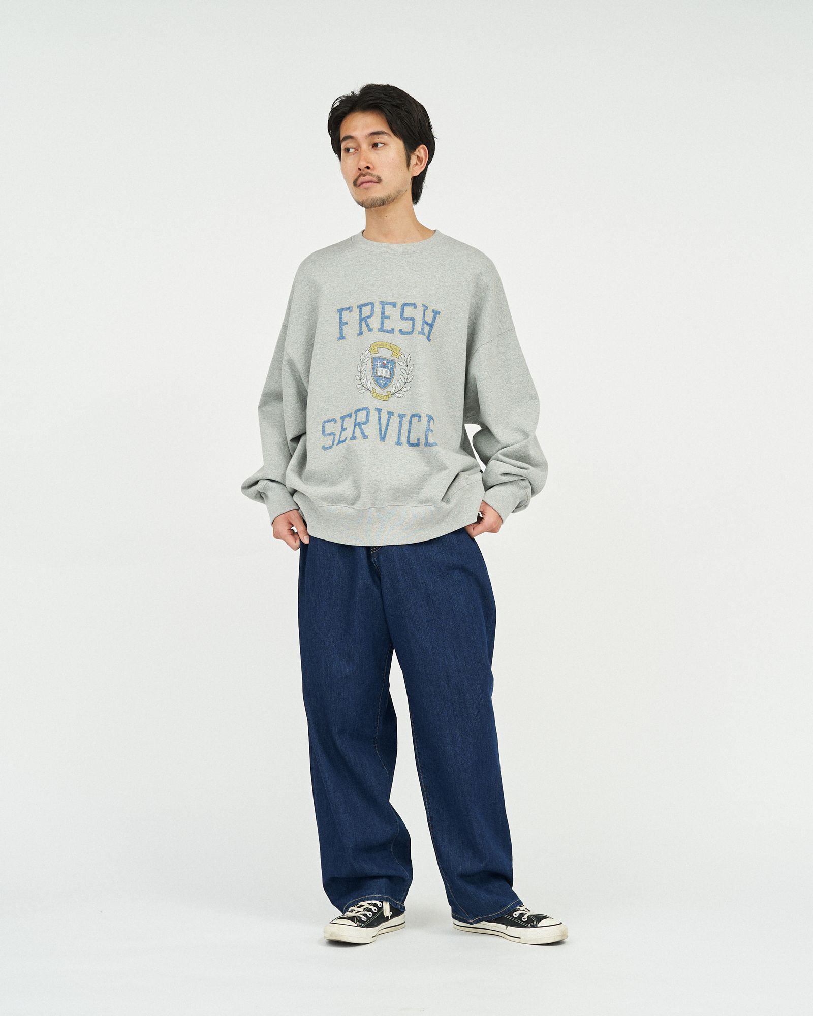 FreshService AS×FS SWEAT COLLEGE スウェット FreshService - フレッシュサービス LIGHT OZ CREW NECK SWEAT