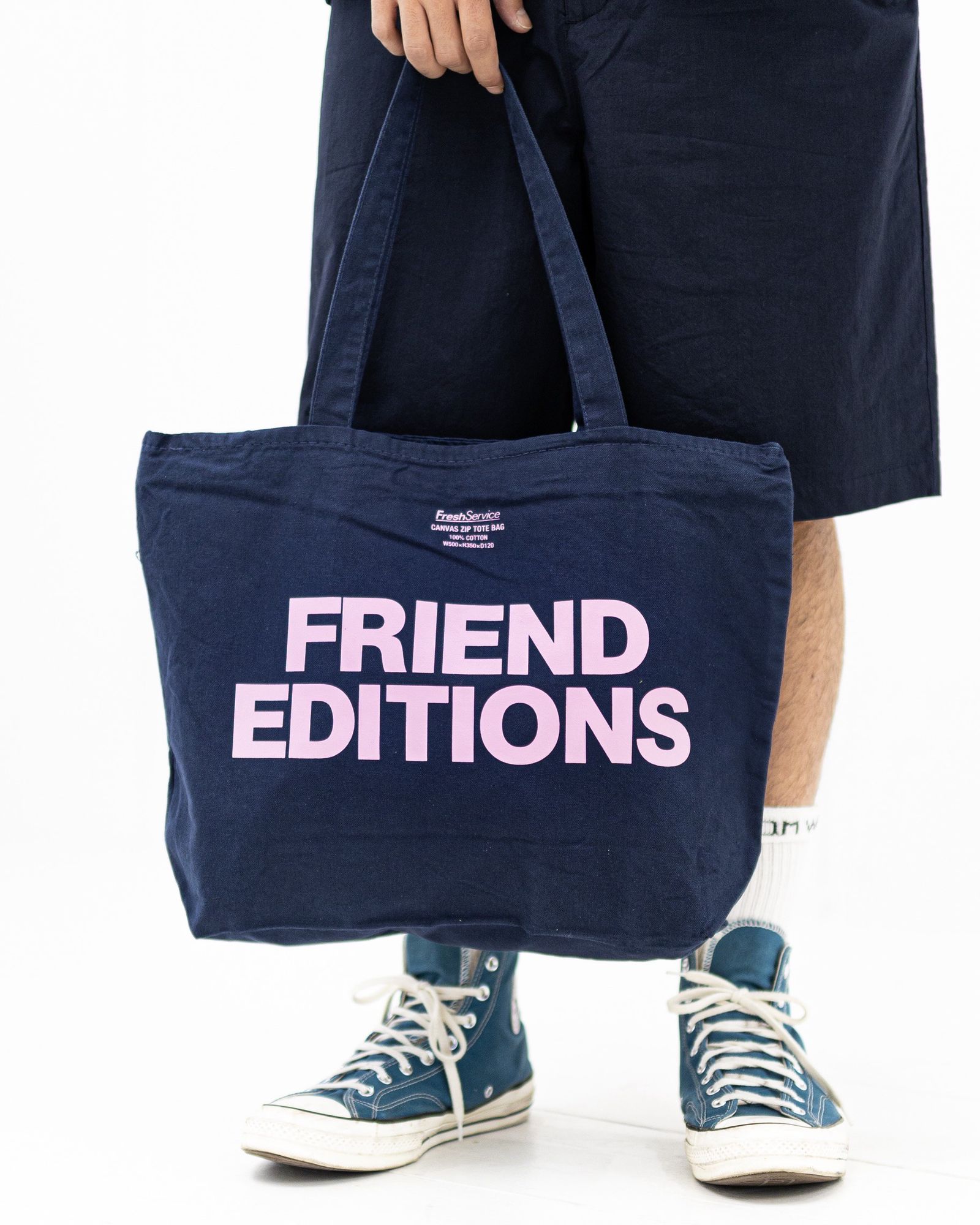 フレッシュサービス FRIEND EDITIONS CANVAS ZIP TOTE BAG(FSP261-90091FE)NAVY☆3月14日(土)発売！